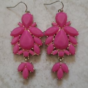 Hot Pink Statement Earrings